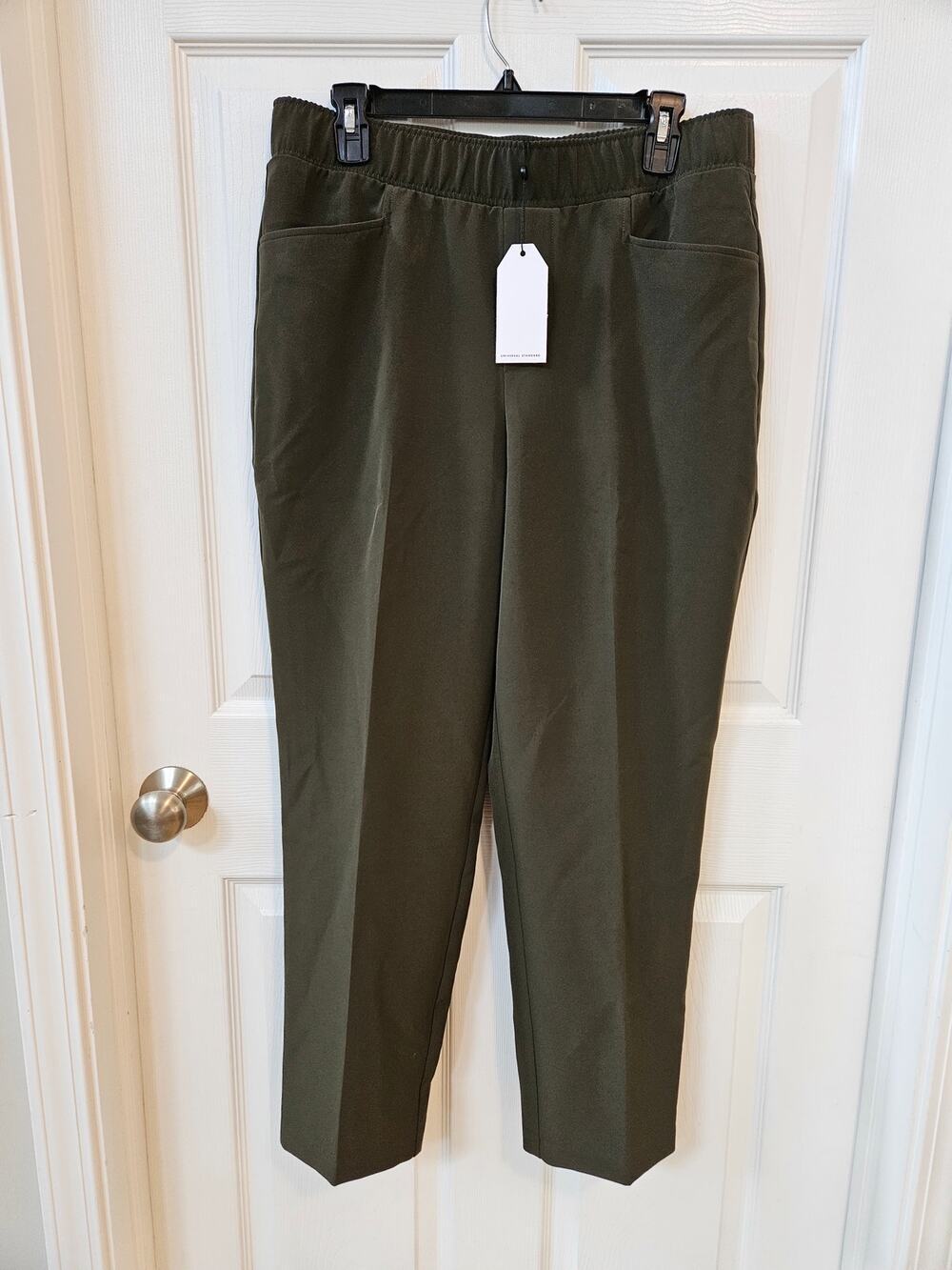 Universal Standard NWT Women's Pull On Ankle Pants Olive Green XS/10-12